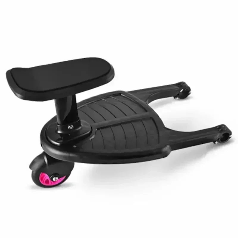 Baby Stroller with Ride-on Board Stroller Pedal Adapter Stroller Attachment with Removable Seat and Standing Platform