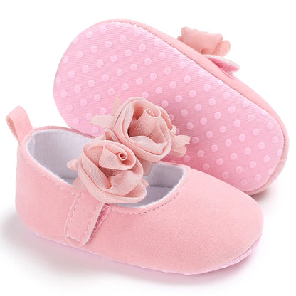 Baby Learning Walk Shoes, Elegant 3D Flower Infant Crib Shoes,Multi Style Soft Dress Footwear for Newborn Baby Girls 0-18Months