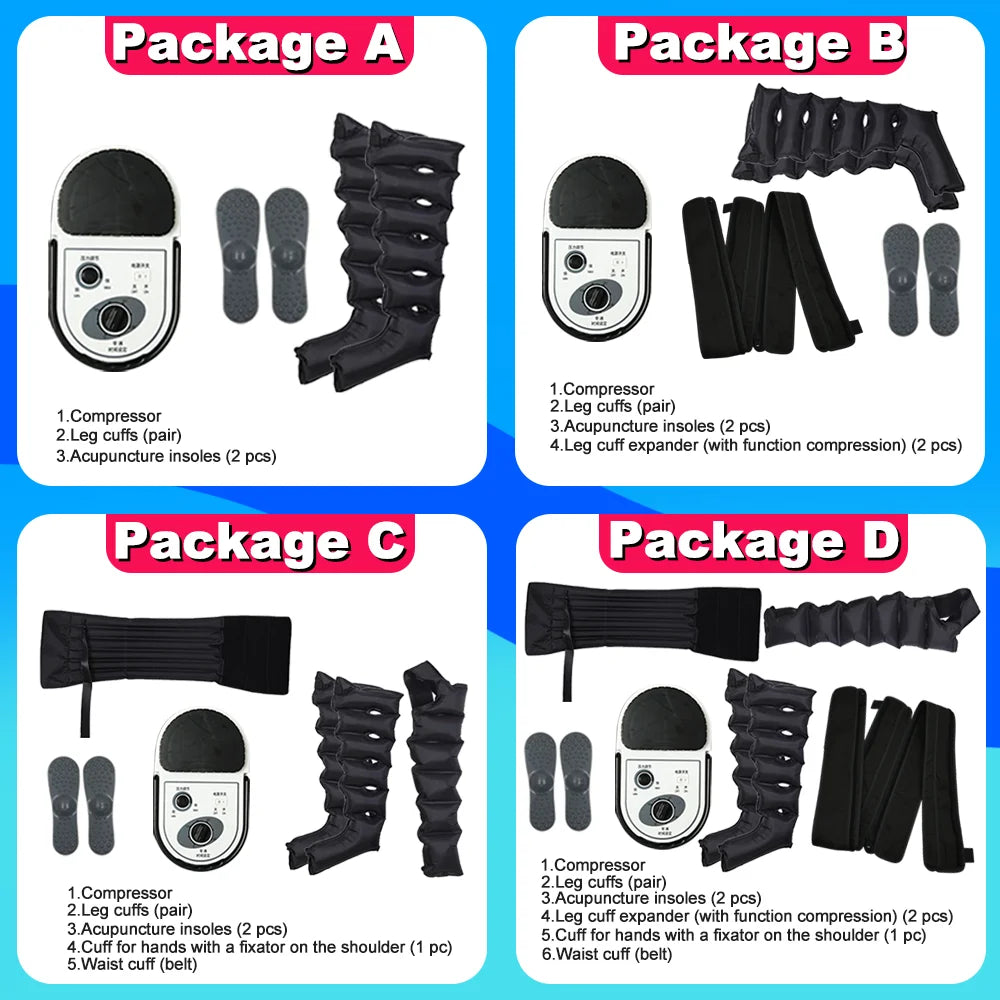 Thigh Air Compression Pressure Massager Home Use Relieve Varicose Veins Leg Massager Machine Promote Blood Circulation Relieve