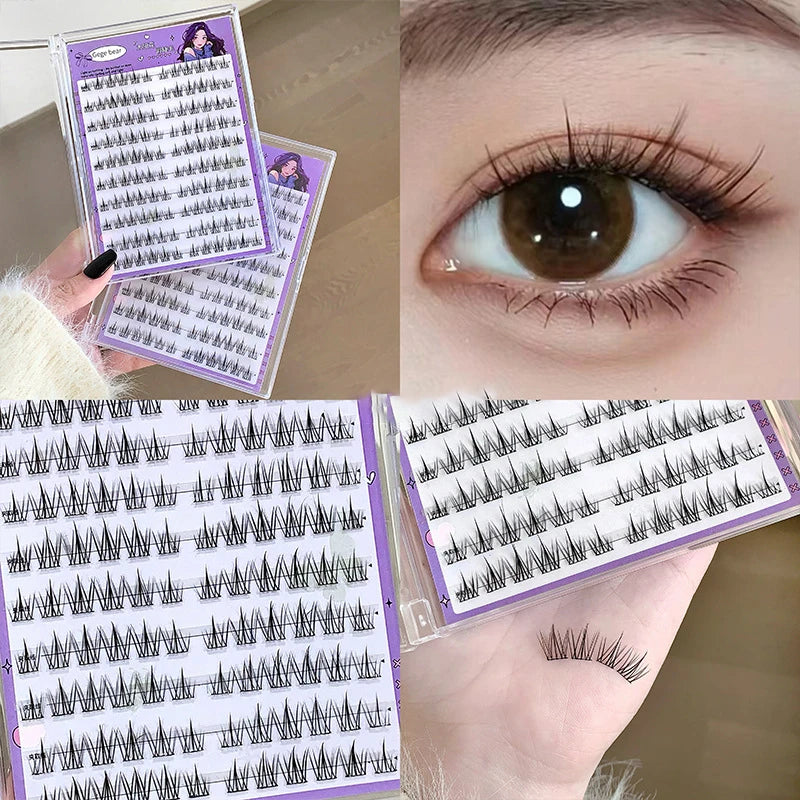No-Glue False Eyelashes Easy 3-Step Application Natural Glue-free False Eyelashes DIY Lashes for Beginners with Sunflower Desig