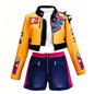 Girl 3D Print 3Pcs Role Play Dress up Music Performance Clothing Dance Costume Child Singer Cosplay Team Uniform