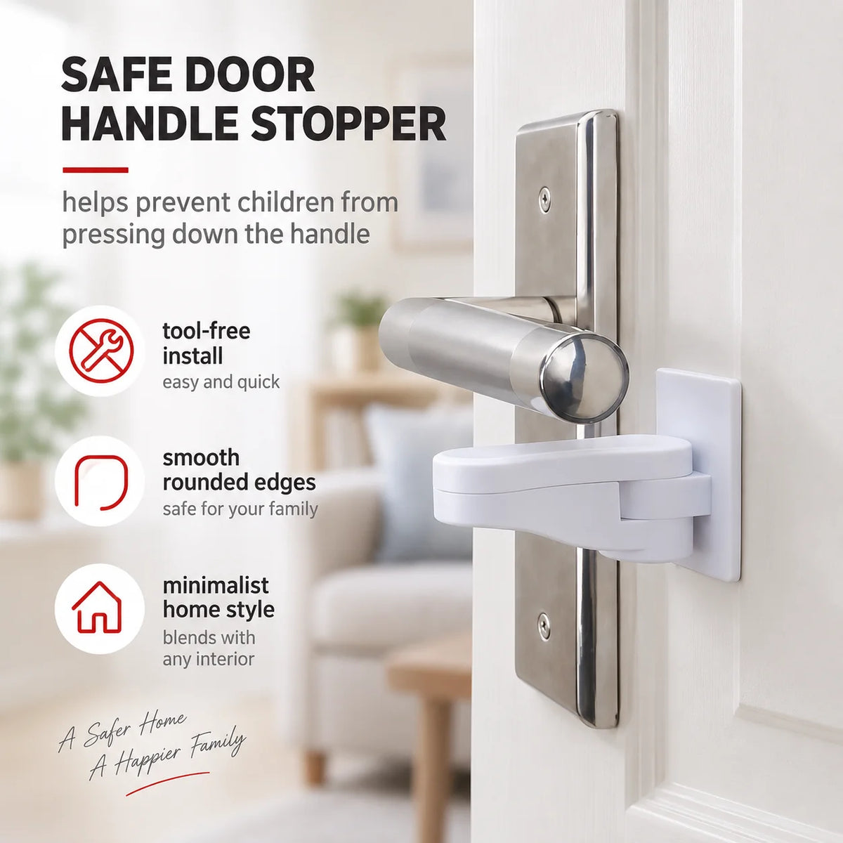 Baby Cabinet Lock for Container Anti-closing Door Blocks Drawers Children Closet Closure Security Rails Stops Plush Handle Hole