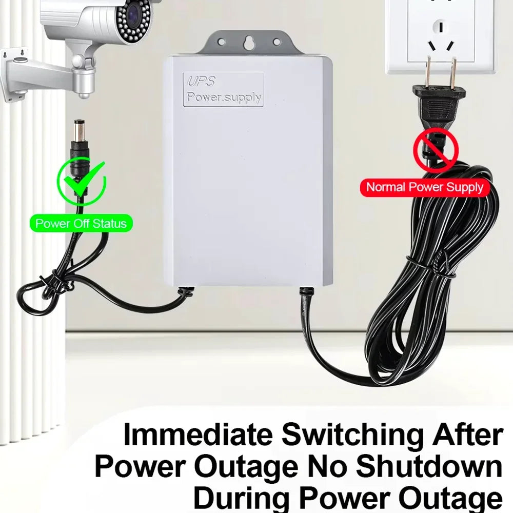 DIFANG DC12V UPS Power Supply for WiFi Camera Outdoor Battery Backup Power Adapter 7500mAh Battery Emergency Power