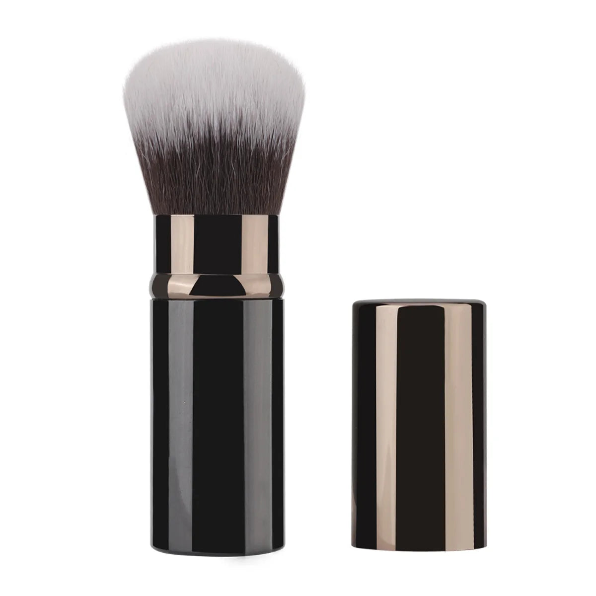 1pc Retractable Brush Makeup Brush Powder Blusher Powder Brush Mini Multi-function Portable With Aluminum Handle