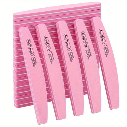 2/5/10PCS Professional Double-sided Nail File Block Colorful Sponge Nail Polish Buffing Sanding Buffer Strip Polishing Pedicure