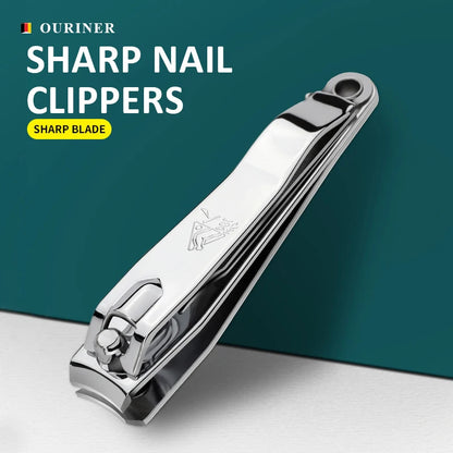 Nail Clippers Stainless Steel Sharpest Nail Cutter Duty Curved Edge for Adult Men Women Swing Out Nail Cleaner/File