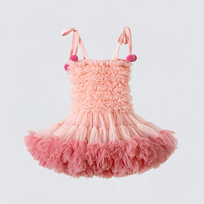 Girls Tutu Dress for Girls Baby Ball Gown Princess Party Vestido Casual Ruffled Bubble Photography Dresses Children Clothes L017