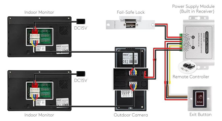 HOMSECUR 7" HD Video Door Phone Intercom Doorbell Auto Snapshot For 2 Families