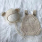 Handmade Crochet Newborn Photography Props Set Cute Soft Knitted Romper with Hat Baby Boy Girl Photo Shoot Outfit Costume