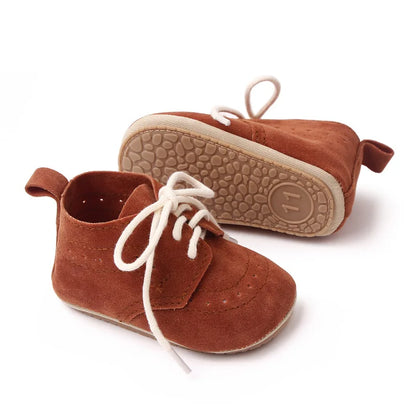 Newborn Baby Shoes Baby Boy Girl Shoes Classic Leather Rubber Sole Anti-slip Toddler First Walkers Infant Girl Shoes Moccasins