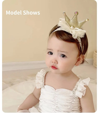 2 Pcs/Set Crown Baby Headband Socks Lace Bows Newborn Infant Girl Socks Hairband Set Kids Hair Accessories