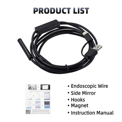 360 Articulating Borescope 1080P 6.0mm 4.3inch LCD Monitor Industrial Inspection Camera With 2 Way Articulation For Automotive