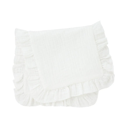 Soft Muslin Cotton Gauze Shoulder Rag Baby Burping Pad Ruffle Newborn Baby Burp Cloths