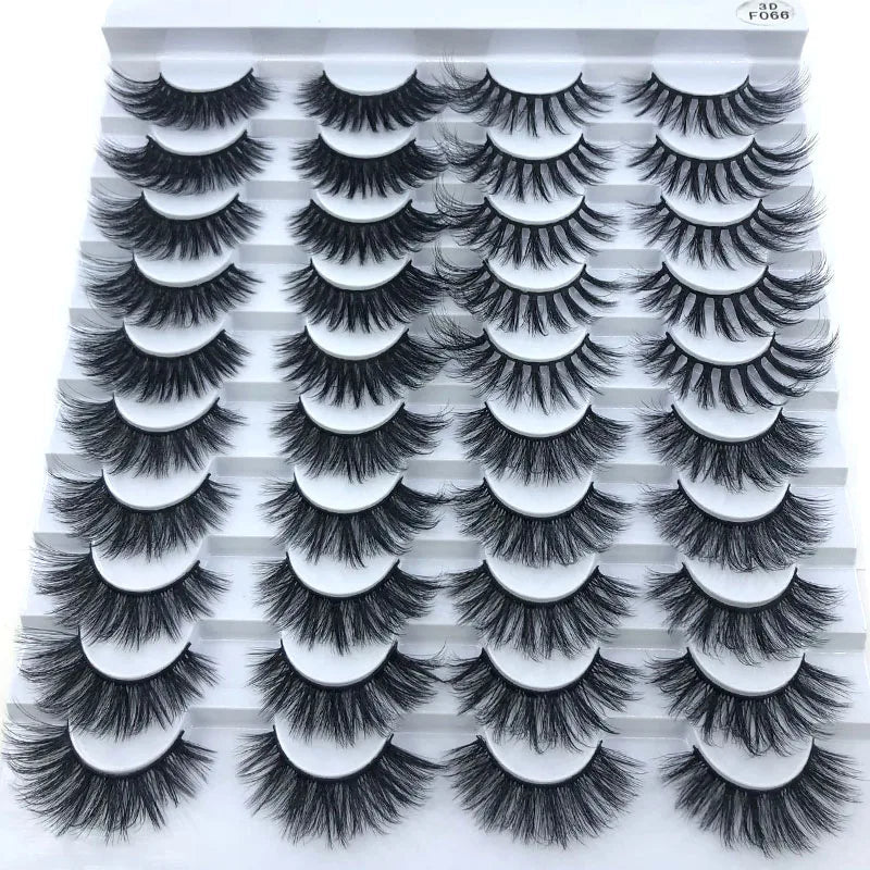 16 Pairs 3D Mink Lashes Natural False Eyelashes Dramatic Volume Fake Lashes Makeup Eyelash Extension Silk Eyelashes