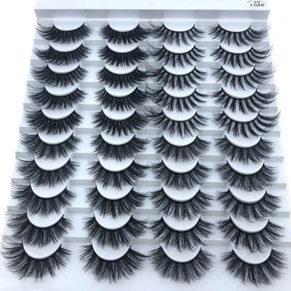 16 Pairs 3D Mink Lashes Natural False Eyelashes Dramatic Volume Fake Lashes Makeup Eyelash Extension Silk Eyelashes