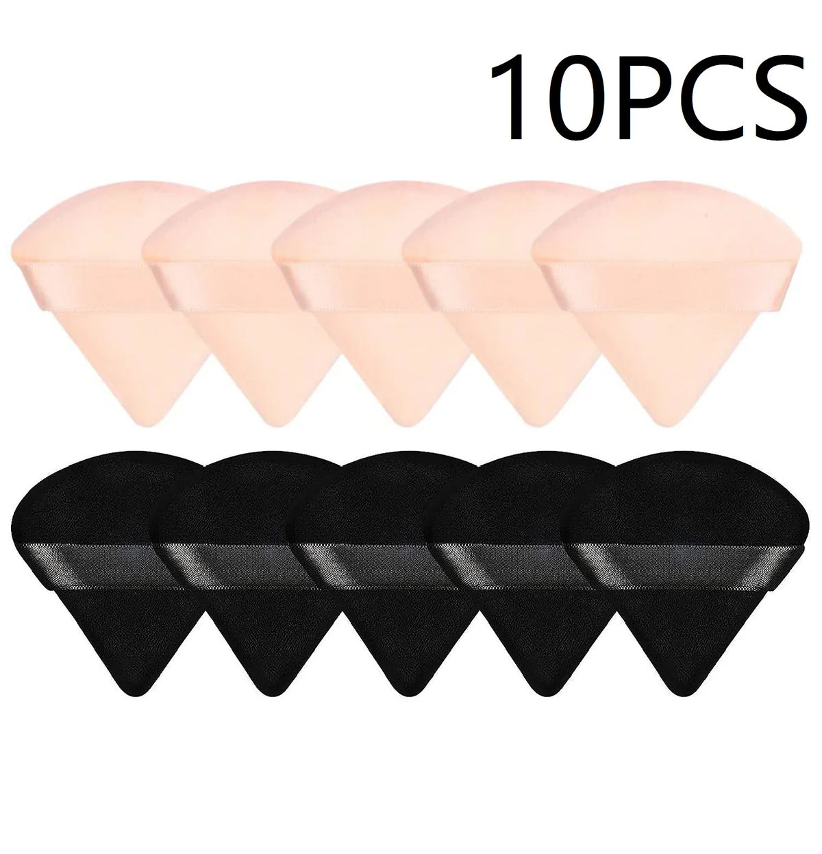 10PCS Triangle Finger Makeup Puff Soft Sponge Blender Wet Dry Powder Puff Reusable Portable Daily Face Cosmetic Beauty Tools