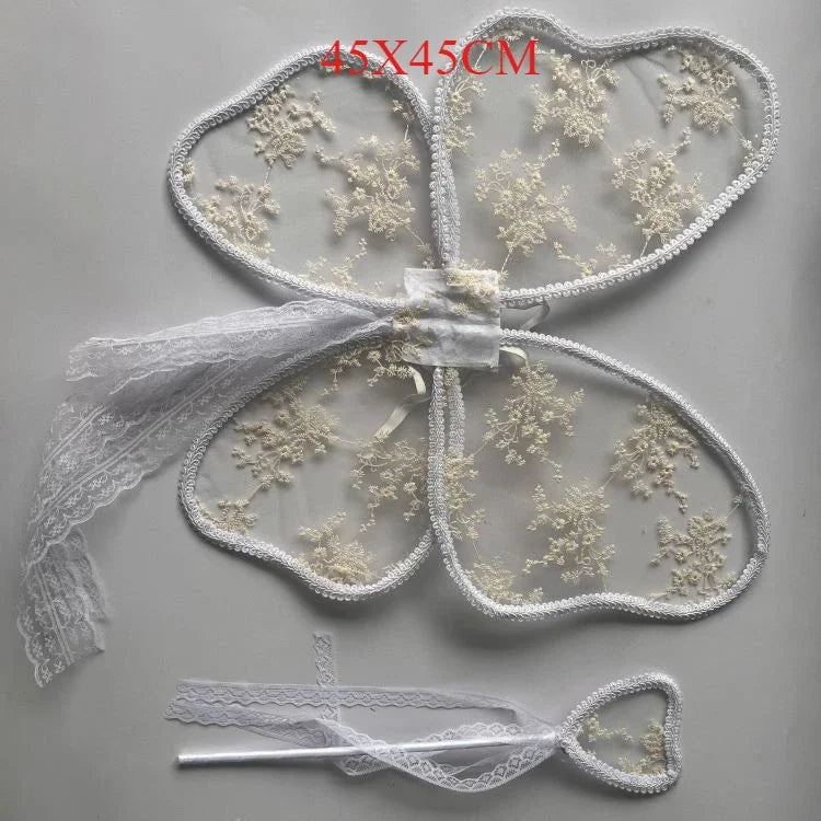 Butterfly Wings Angel Fairy Costume Newborn Baby Photography Props Soft Girl Photo Shoot Accessories