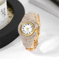 Elegant Full Rhinestone Women Watches Fashion Bracelet Bangle Round Dial Ladies Quartz Wristwatch Relogio Feminino