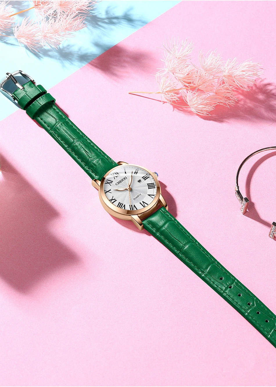 CHENXI New Women Watch Top Luxury Brand Waterproof Ladies Watches Fashion Dress Leather Quartz Wristwatches Relogio Feminino