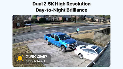 ZOSI C298 8MP/4MP Dual-Lens Wired WiFi PTZ Security Camera Outdoor Wide Angle 8X Hybrid Zoom AI Detection 360 Surveillane Camera