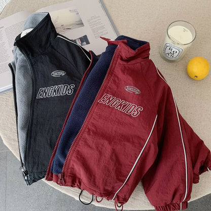 Children's Jacket 2026 New Autumn Boys' and Girls' Cardrope Thickened Autumn Clothes No Padding Boys' Stylish Top Trendy Coat