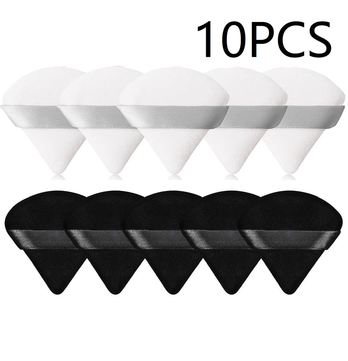 10PCS Triangle Finger Makeup Puff Soft Sponge Blender Wet Dry Powder Puff Reusable Portable Daily Face Cosmetic Beauty Tools
