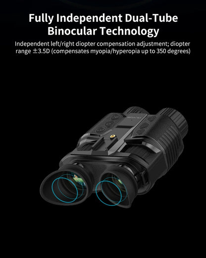 Night Vision Head Mounted Goggles 10X Digital Zoom 4K HD Infrared Binoculars 850nm 9 Levels Hands Free Helmet for Hunting