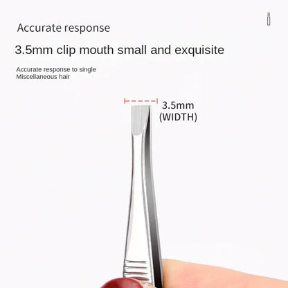 Stainless Steel Convenient Small Tool Eyebrow Pliers Eyebrow Tweezers Professional Eyebrow Hair Removal Tweezer Flat Tip Tools