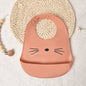 Customize Cartoon Animal Silicone Baby Bib with Name & Pattern Food-Grade Solid Feeding Bib DZ31