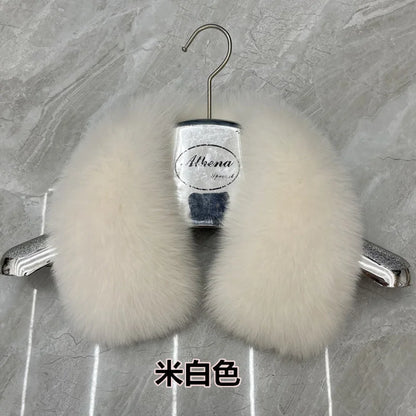Real Fox Fur Collar Winter Men And Women's Fox Fur Square Collar Natural Fur Scarves For Ladies Neck Warmer Fur Scarf Shawls