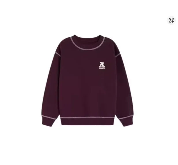 New Trend 26Aw TNS Style Pure Cotton Sweatshirt Top for Boys and Girls Pretty Girls
