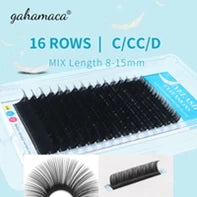 GLAMLASH L+/LC/LD/LU(M)/N Curl 7~15mm MIX 16rows/Case Mink Eyelash Extension Individual Lashes Soft False Eyelashes