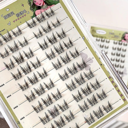 No-Glue False Eyelashes Easy 3-Step Application Natural Glue-free False Eyelashes DIY Lashes for Beginners with Sunflower Desig