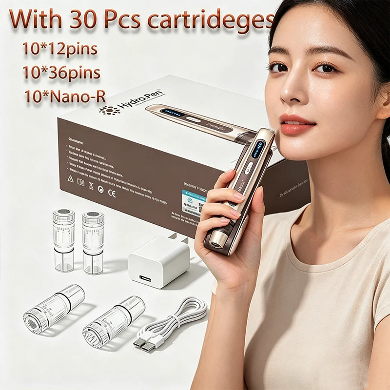 Original Hydra.Pen H5 Serum Skin Care Microneedle Pen With 30Pcs Cartridge Needle Length 0.25 mm Skin Care Beauty