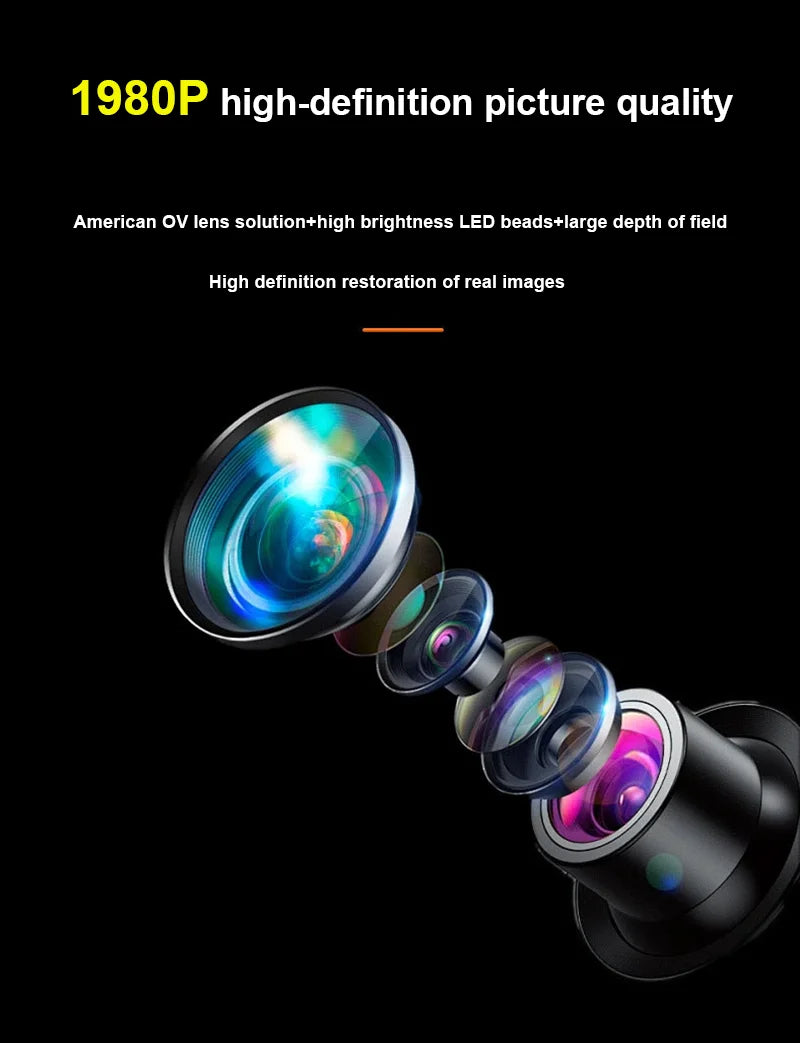 8.5/6.2/3.9mm Single Lens 1080P Endoscope 360° 2 Ways Suitable for Automotive Diesel Engine Carbon Deposition Aviation Detection