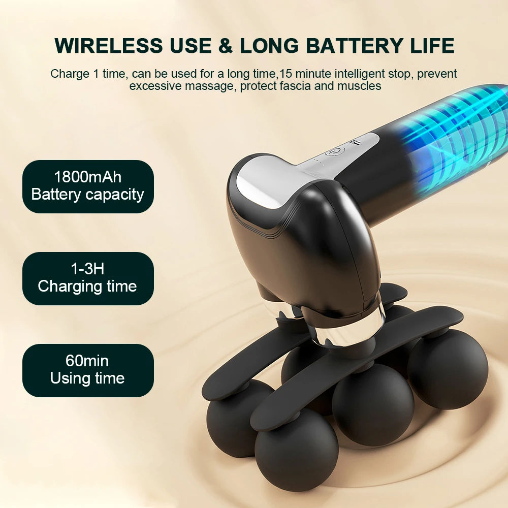 Handle Fascia Gun Professional Fascia Massage Gun Neck Shoulder Back Leg Massager 6 Gears Adjust Muscle Relaxation Masajeador