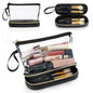  Double-Layer Large Capacity Makeup Bag, Multifunctional Wet and Dry Separation Travel Toiletry Bag, Makeup Brush Organizer