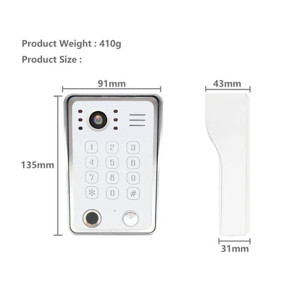 ANJIELO Tuya WiFi 5-in-1 Fingerprint Unlocking Video Intercom System, Suitable For Homes, With 1080P HD Security Protection