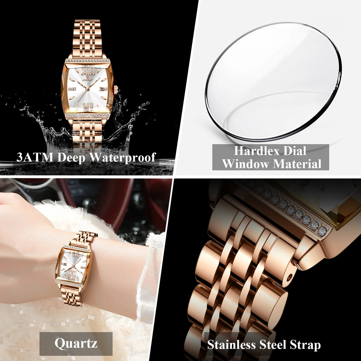 POEDAGAR Top Exquisite Woman Watches High Quality Date Fashion Waterproof Ladies Watch Stainless Steel Women's Quartz Wristwatch