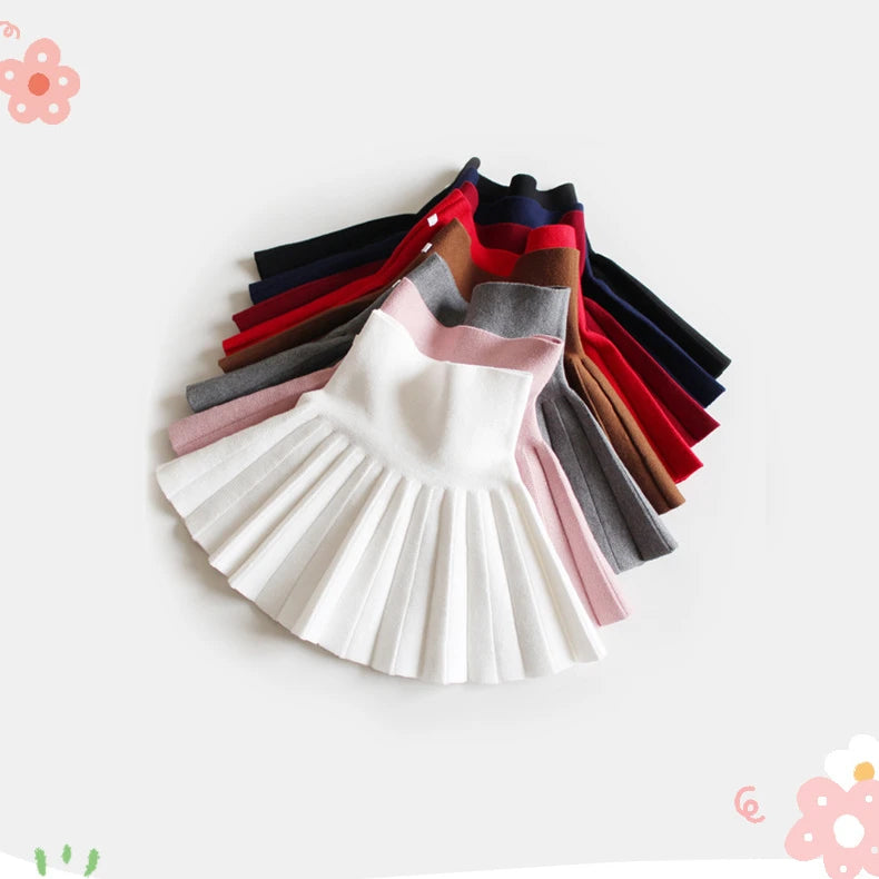 Kids Girls' Dress Children's Student Short Skirt Baby' Clothing Half Skirt Princess Pleated Tutu Skirt