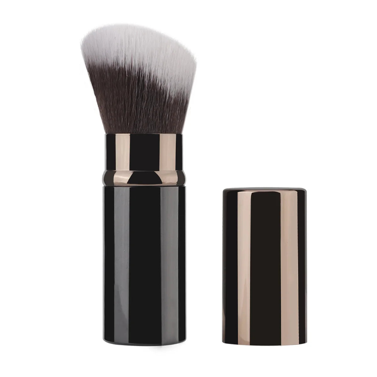 1pc Retractable Brush Makeup Brush Powder Blusher Powder Brush Mini Multi-function Portable With Aluminum Handle