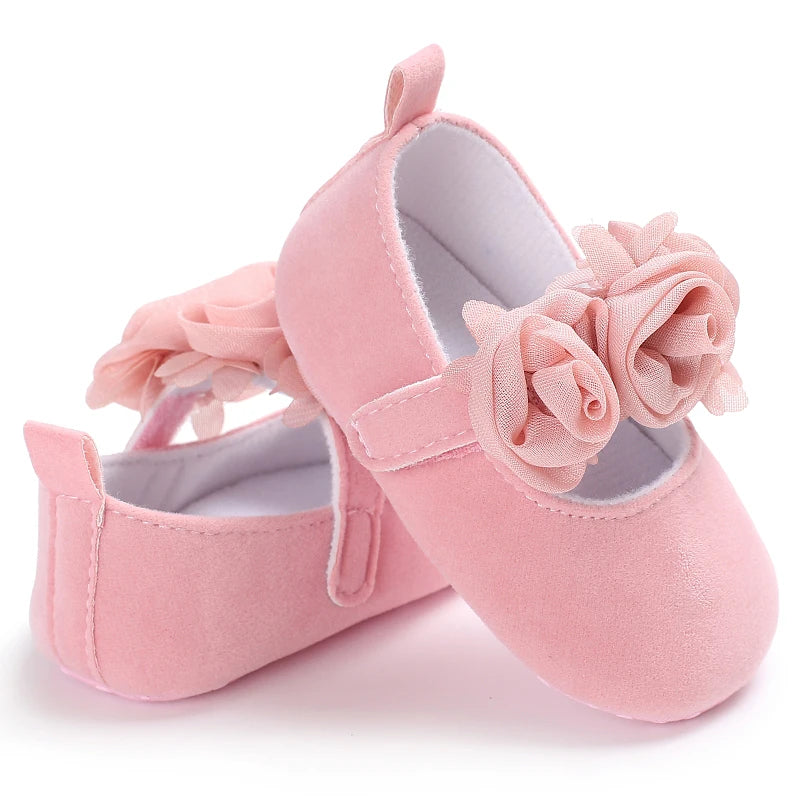 Baby Learning Walk Shoes, Elegant 3D Flower Infant Crib Shoes,Multi Style Soft Dress Footwear for Newborn Baby Girls 0-18Months