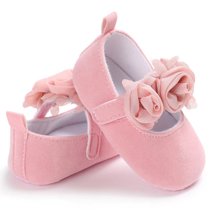 Baby Learning Walk Shoes, Elegant 3D Flower Infant Crib Shoes,Multi Style Soft Dress Footwear for Newborn Baby Girls 0-18Months