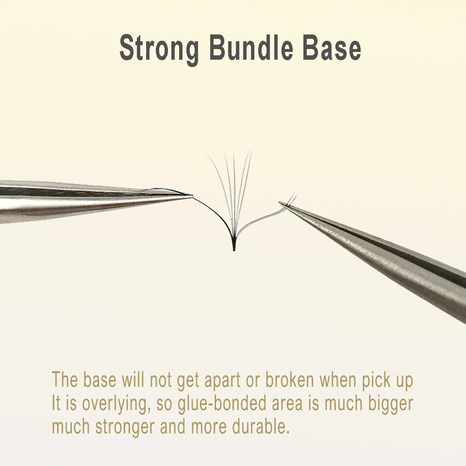 AGUUD 5 Trays/Lot Thin Roots Slim Base Premade Fans Lash Sharp Pointy Base Promade Russian Volume Fans Eyelash Extensions Faux