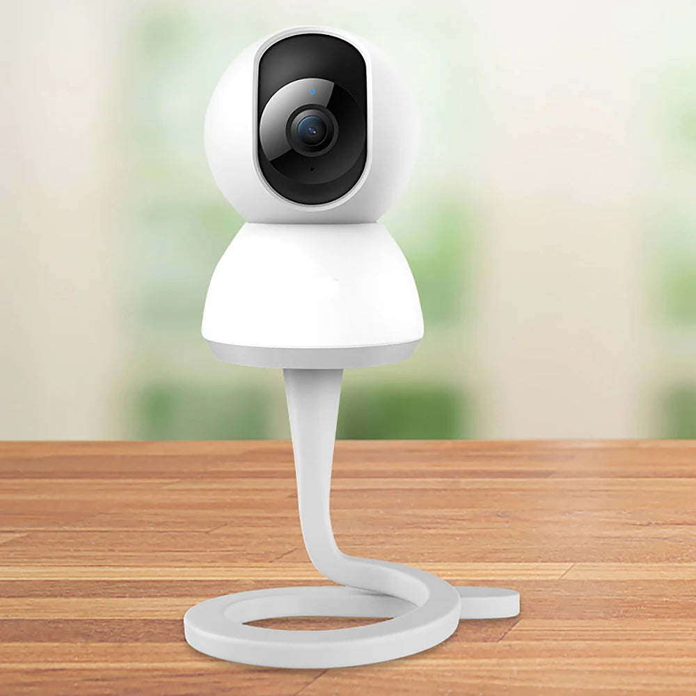IP Camera Holder Stand Baby Monitor Wall Mount Silica gel Bracket Hole-Free Crib Cradle Rod Hose Holder Flexible Twist Mounting