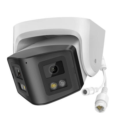 Hikvision-Compatibele 4K 8mp ColorVu 170 ° Binocular Panoramische IP Camera Md2.0 Tweerich Tingsges Prekken Thuis CCTV Camera
