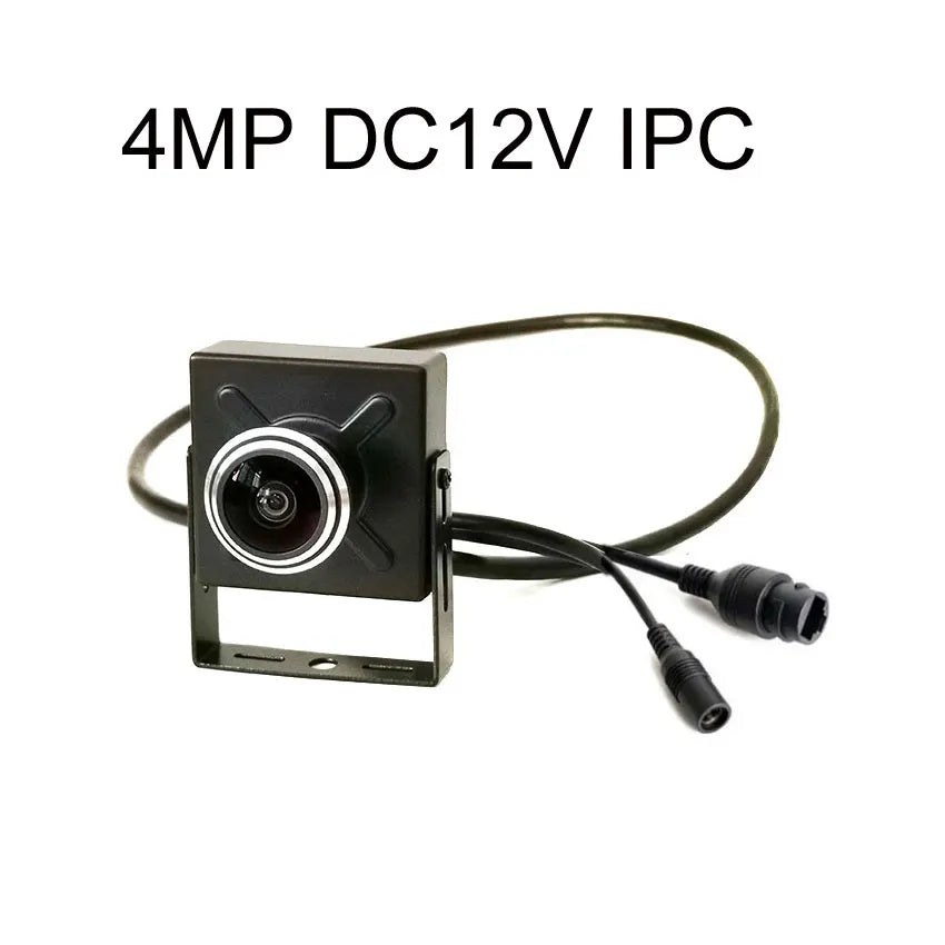 4MP/8MP Metal Mini IP Camera DC 12V or 48V POE 2K/4K H.265 ONVIF IPC Human Motion Detection With Wide View Fisheye Lens 1.8mm