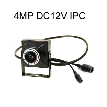 4MP/8MP Metal Mini IP Camera DC 12V or 48V POE 2K/4K H.265 ONVIF IPC Human Motion Detection With Wide View Fisheye Lens 1.8mm