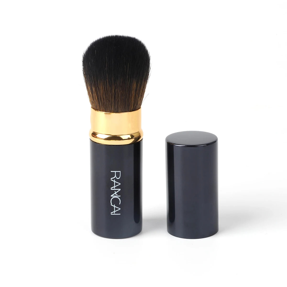 1pc Retractable Brush Makeup Brush Powder Blusher Powder Brush Mini Multi-function Portable With Aluminum Handle