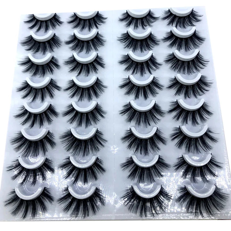 16 Pairs 3D Mink Lashes Natural False Eyelashes Dramatic Volume Fake Lashes Makeup Eyelash Extension Silk Eyelashes